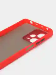 Красный чехол Xiaomi Redmi Note 12 Pro+ 5G, Note 12 Pro 5G пластиковый матовый с цветными кнопками