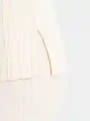 Молочный костюм женский, вязаный, силуэтный