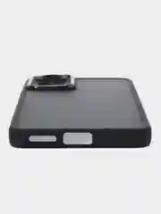 Черный чехол матовый для Redmi Note 11 Pro 4G / Note 12 Pro 4G полупрозрачный, с глянцевой рамкой