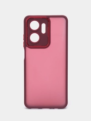 Чехол матовый для Honor X7a / Хонор Х7а, пластиковый, полупрозрачный, с глянцевой рамкой