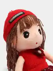 Красный мягкая Игрушка Кукла в шапке 45см