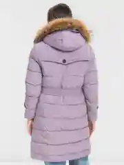 Карамельный куртка, утепленный тренч с натуральным мехом