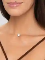 Серебряный чокер на леске "Сердечко"