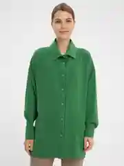 Зеленый женская рубашка