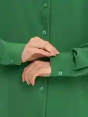 Зеленый женская рубашка