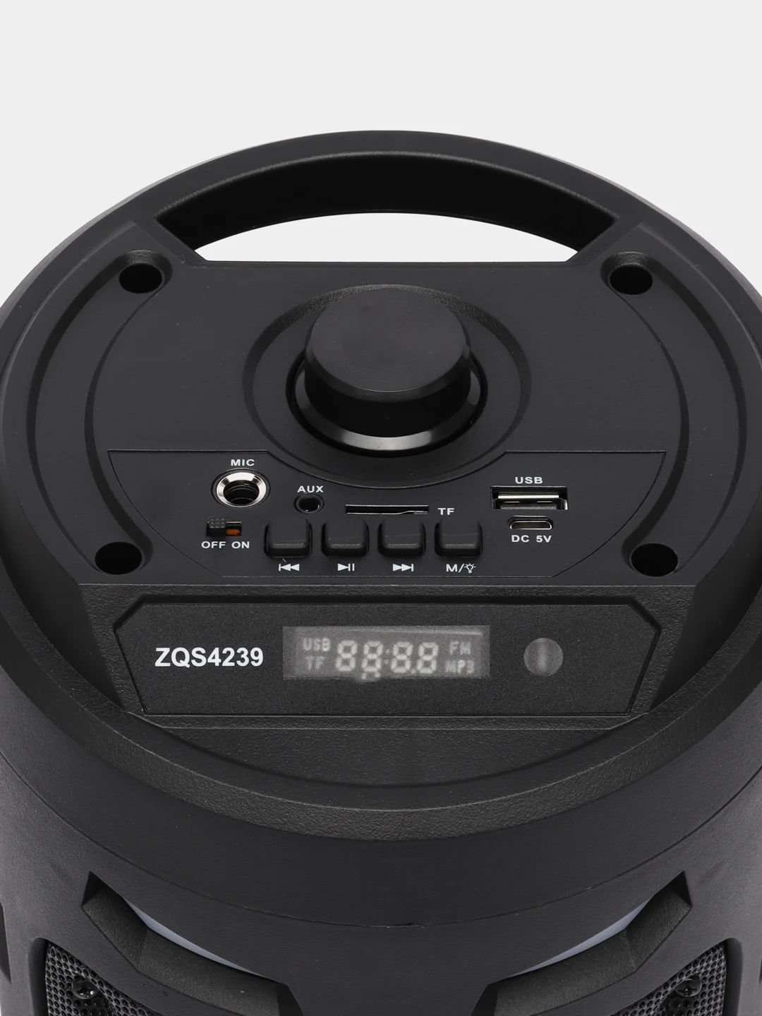 Колонка беспроводная ZQS 4239 (S), с микрофоном для караоке, с подсветкой
