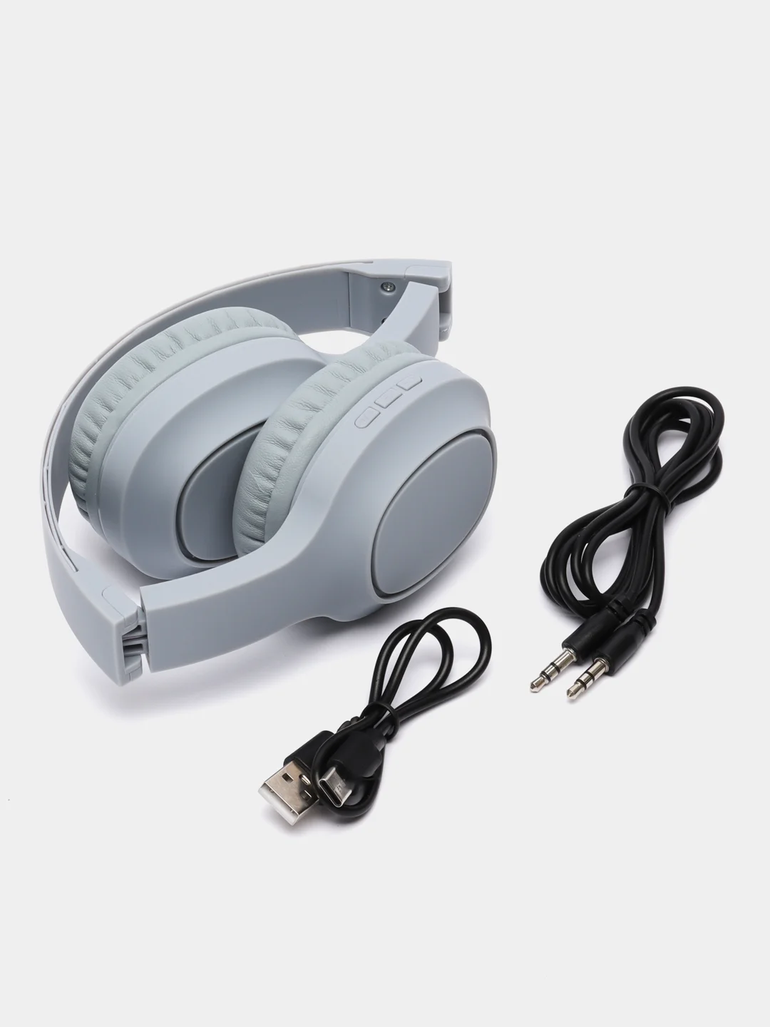 Небесно-голубой беспроводные полноразмерные наушники Hoco W46, Bluetooth, AUX, с микрофоном