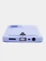 Лавандовый чехол на Realme C55 (Реалми С55), силиконовый, с карманом для карты