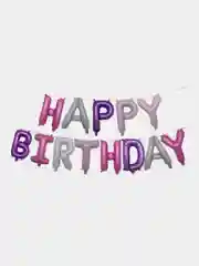 Пурпурный гирлянда из воздушных шариков Happy Birthday