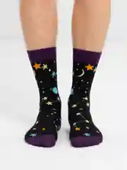 Аметистовый носки с принтом "Space"