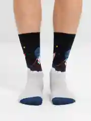 Молочный носки с принтом "Space"