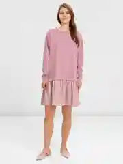Коралловый меланж платье женское