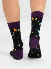 Аметистовый носки с принтом "Space"