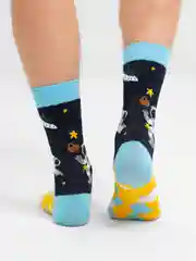 Лазурный носки с принтом "Space"