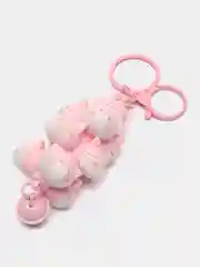Розовый брелок силиконовый для рюкзака и ключей Дженга/Гроздь/Лисичка/Панда/Цыплёнок/Том и Джерри