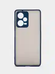 Синий чехол Xiaomi Redmi Note 12 Pro+ 5G, Note 12 Pro 5G пластиковый матовый с цветными кнопками