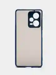 Синий чехол Xiaomi Redmi Note 12 Pro+ 5G, Note 12 Pro 5G пластиковый матовый с цветными кнопками