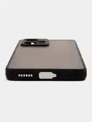 Черный чехол Xiaomi Redmi Note 12 Pro+ 5G, Note 12 Pro 5G пластиковый матовый с цветными кнопками