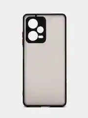 Черный чехол Xiaomi Redmi Note 12 Pro+ 5G, Note 12 Pro 5G пластиковый матовый с цветными кнопками