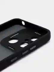 Угольный чехол матовый для Xiaomi Redmi 12C, пластиковый, полупрозрачный, с глянцевой рамкой