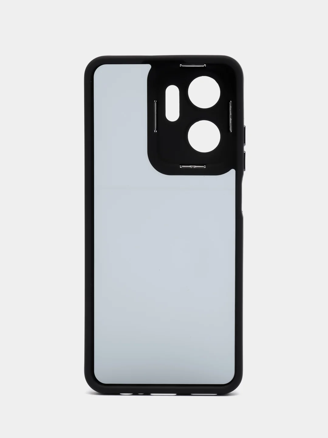 Черный чехол матовый для Honor X7a / Хонор Х7а, пластиковый, полупрозрачный, с глянцевой рамкой