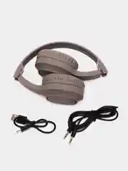 Коричневый беспроводные полноразмерные наушники Hoco W46, Bluetooth, AUX, с микрофоном