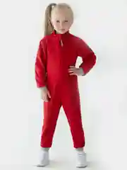 Коралловый флисовый комбинезон. Утенок