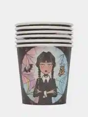 Прозрачный одноразовая посуда для праздника, воздушные шары Венсдей, Уэнсдэй, Wednesday Семейка Адамс