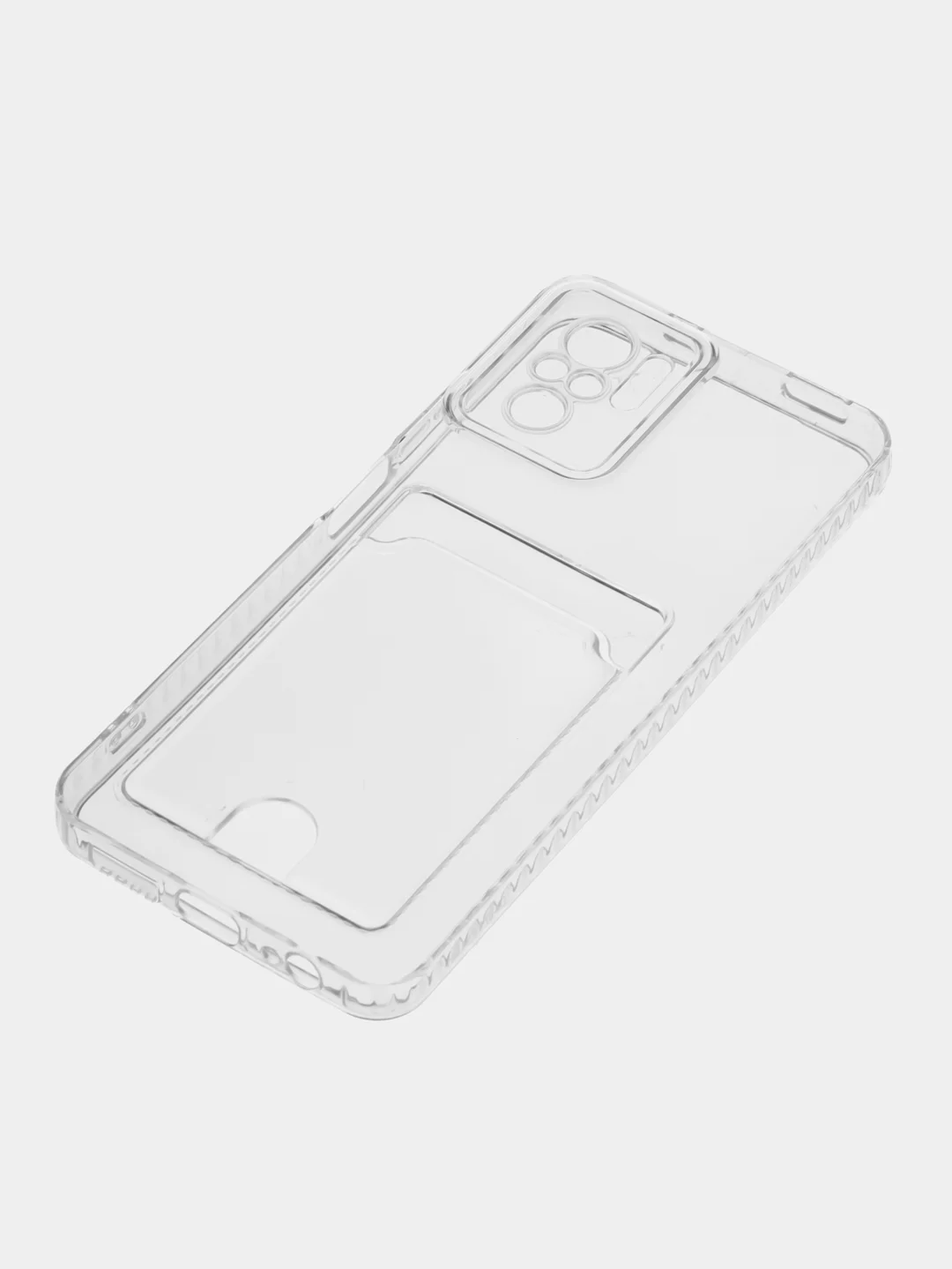 Марсала чехол для Xiaomi Redmi Note 10 / Redmi Note 10S / Poco M5s прозрачный с карманом для карты