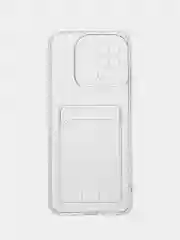 Марсала чехол для Xiaomi Redmi 10C / Poco C40, Сяоми Редми 10С, прозрачный, с карманом для карты