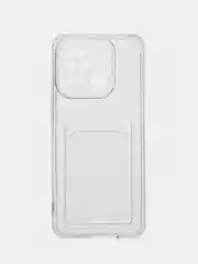 Марсала чехол для Xiaomi Redmi 10C / Poco C40, Сяоми Редми 10С, прозрачный, с карманом для карты