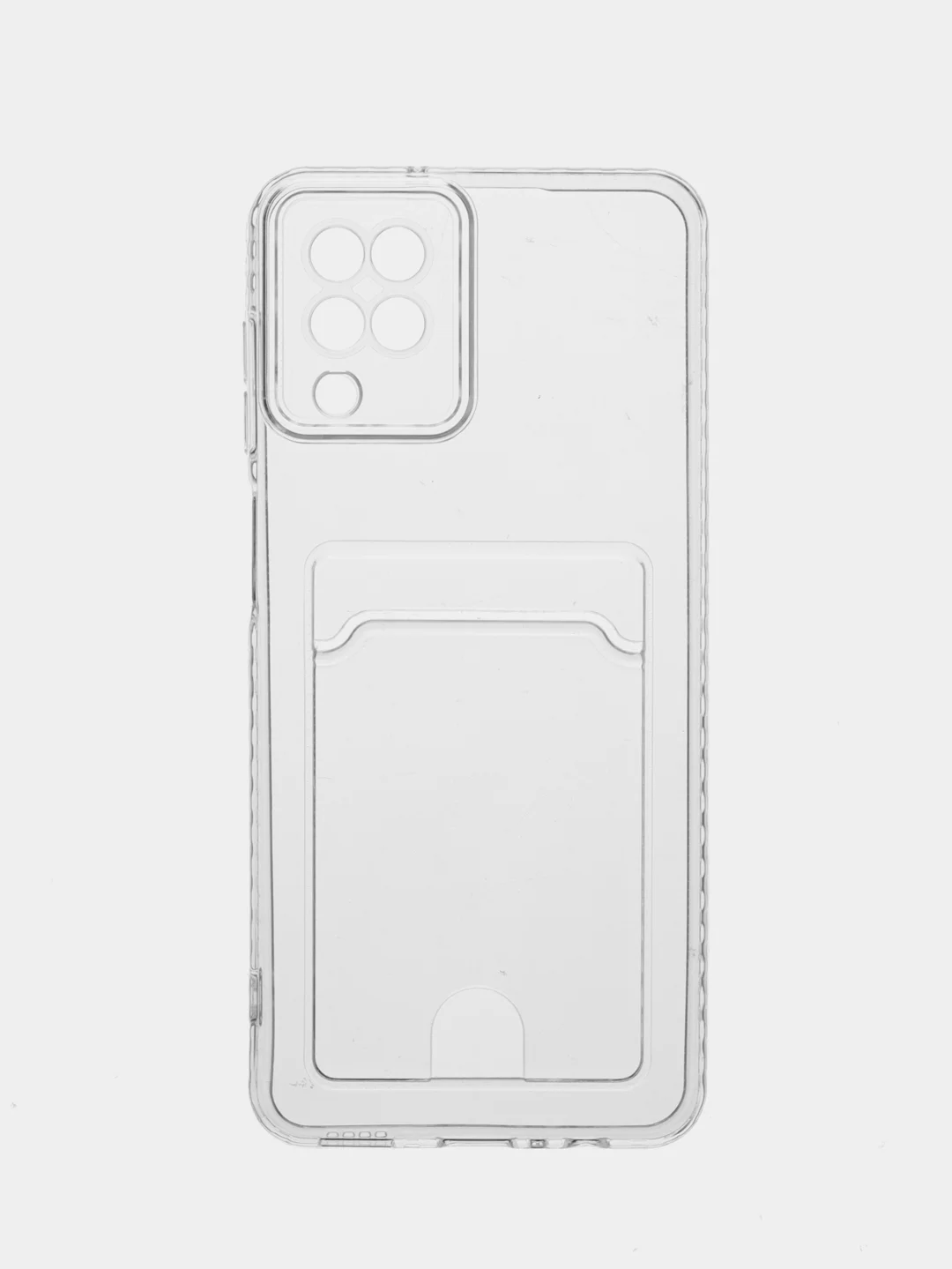 Марсала чехол для Samsung Galaxy A12 / M12, Самсунг Галакси А12 / М12 прозрачный, с карманом для карты