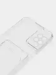 Марсала чехол для Samsung Galaxy A12 / M12, Самсунг Галакси А12 / М12 прозрачный, с карманом для карты