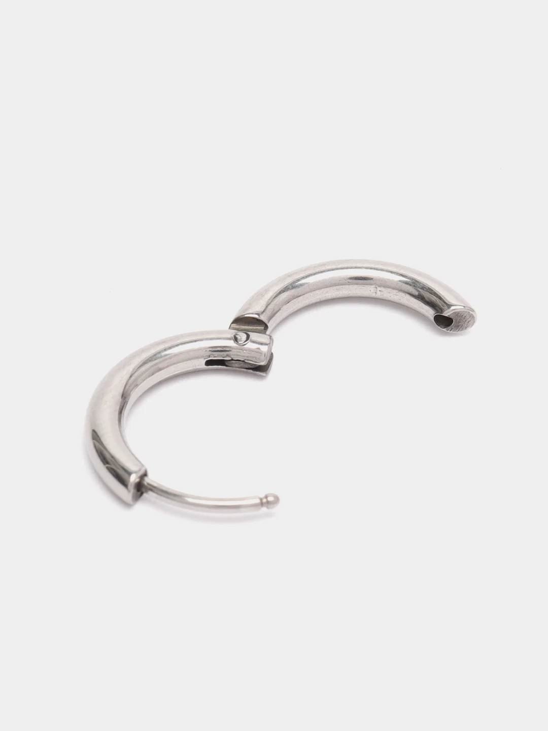 Серебряный мужская серьга-кольцо из медицинской стали, 12 мм, мужская серьга, серьга-кольцо, пирсинг, 1 шт