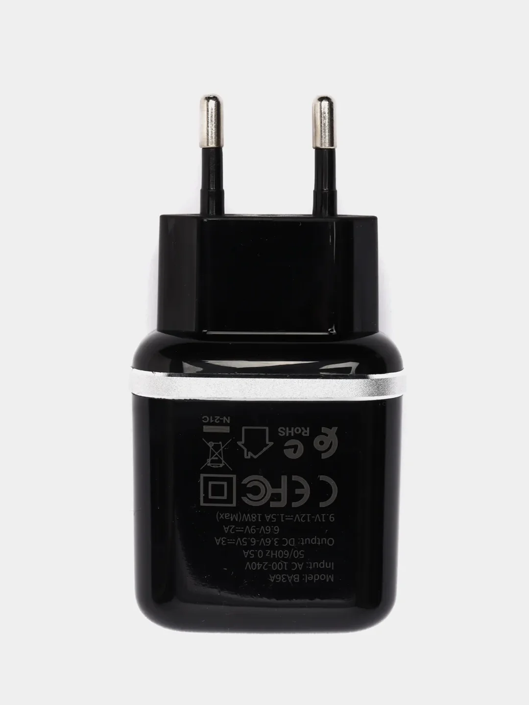 Черный сетевое зарядное устройство, Блок питания, Быстрая зарядка QC3.0 для Apple/Android, BA36A