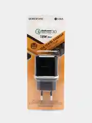 Черный сетевое зарядное устройство, Блок питания, Быстрая зарядка QC3.0 для Apple/Android, BA36A