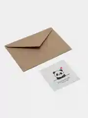 Синий открытка с разными рисунками, 8 x 8 см