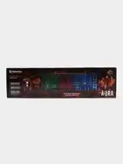 Черный игровой набор Defender Aura MKP-117: мышь, клавиатура, коврик для мыши
