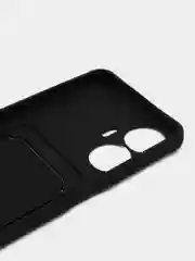 Тёмно-зелёный чехол на Realme C55 (Реалми С55), силиконовый, с карманом для карты