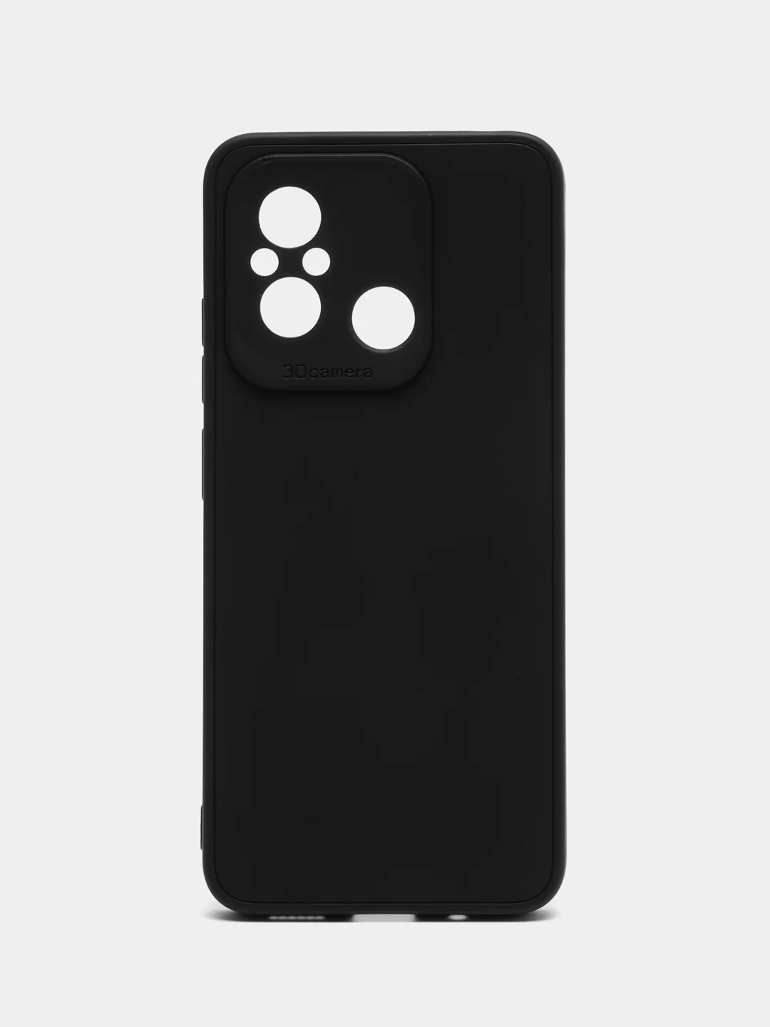 Черный чехол для Xiaomi Redmi 12C (Сяоми Редми 12С), силиконовый, матовый