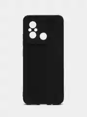 Черный чехол для Xiaomi Redmi 12C (Сяоми Редми 12С), силиконовый, матовый