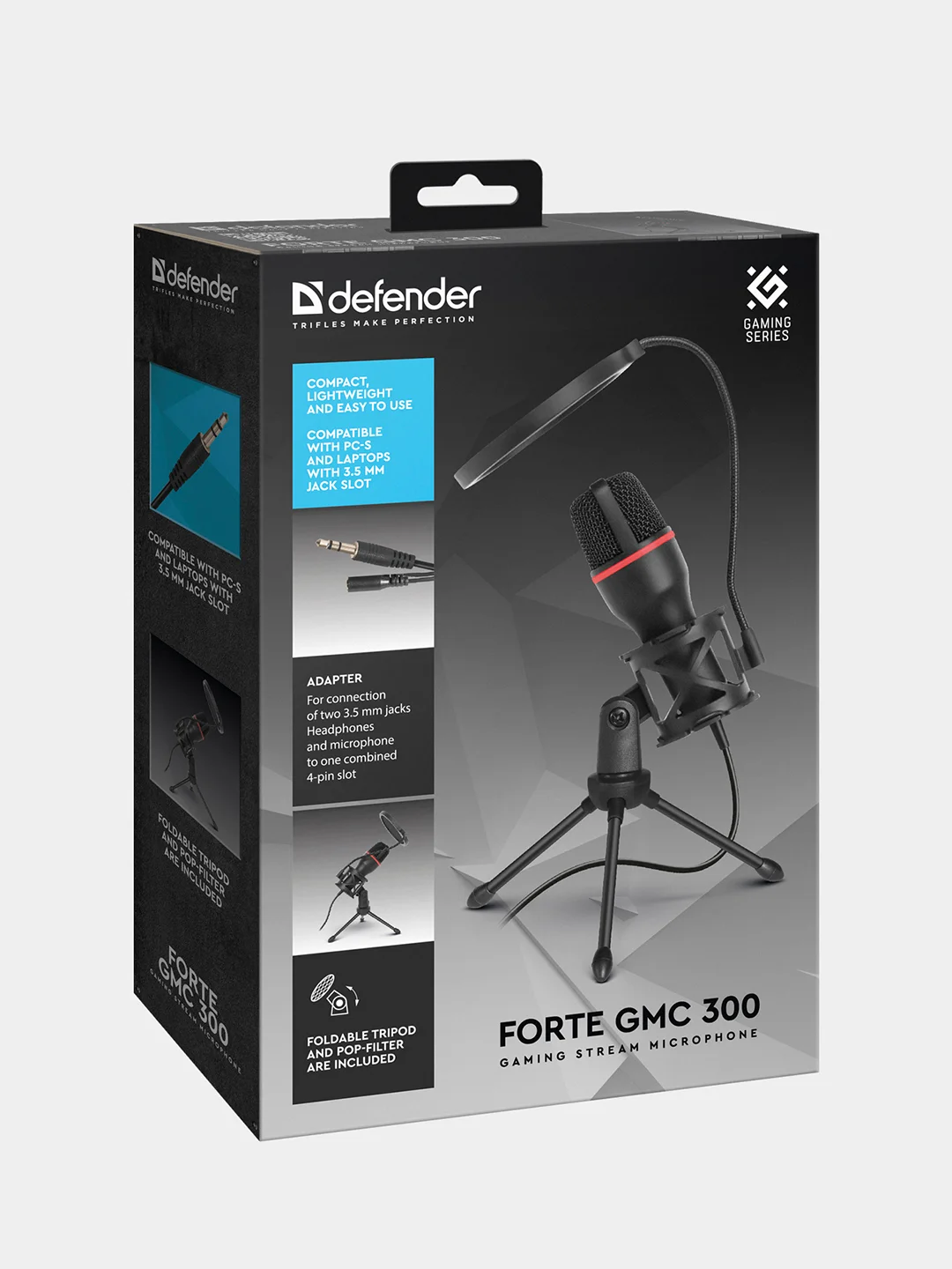 Игровой микрофон Defender Forte GMC 300 3,5 мм, провод 1.5 м
