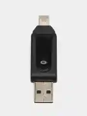Черный картридер USB на Micro USB, SD-card, microSD, адаптер для телефона
