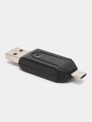 Картридер USB на Micro USB, SD-card, microSD, адаптер для телефона
