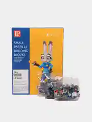 Желтый конструктор 3D из мини-блоков "Джуди Хоппс в форме. Зверополис", 1250 деталей