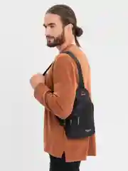 Черный сумка мужская через плечо и поясная, Оксфорд