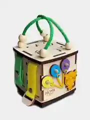 Бизиборд  NOVA Toys 10 см Бизикубик Дорожный Бизи кубик, игрушка в дорогу, развивающая