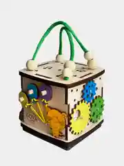 Бизиборд  NOVA Toys 10 см Бизикубик Дорожный Бизи кубик, игрушка в дорогу, развивающая