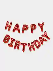 Алый гирлянда из воздушных шариков Happy Birthday
