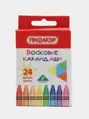 Восковые мелки ПИФАГОР "СОЛНЫШКО", НАБОР 24 цв., 227281
